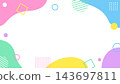 Colorful and pop geometric cute background frames 143697811