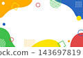 Colorful and pop geometric cute background frames 143697819
