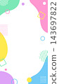 Colorful and pop geometric cute background frames 143697822