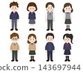 A set of various school uniforms 143697944