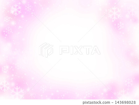 A pink winter background with snowflakes fluttering, and a pastel background with a white, shimmering copy space where pink and light pink blurs spread. A pink winter background with snowflakes fluttering, and a pastel background with a white, shimmering copy space where pink and light pink blurs spread. 143698028