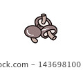 簡單的蔬菜插圖：香菇 143698100