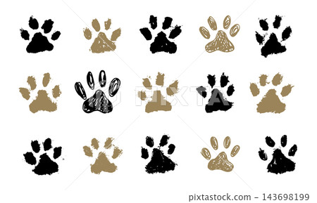 footprint, icon, silhouette 143698199