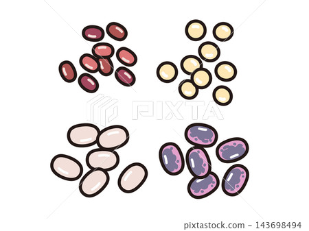 Simple illustrations of vegetables, including legumes. Simple illustrations of vegetables, including legumes. 143698494