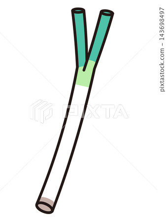 簡單的蔬菜插圖：大蔥 143698497