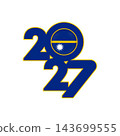2027 banner with Nauru flag inside. 143699555