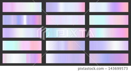 Set pastel gem gradient. Vector bright iridescent gradient, glossy colors gradient Set pastel gem gradient. Vector bright iridescent gradient, glossy colors gradient 143699573