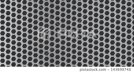 Seamless vector red metal pegboard texture. Light gray brushed metal with uniform round perforations. Industrial or modern workshop style vector background gradient pattern Seamless vector red metal pegboard texture. Light gray brushed metal with uniform round perforations. Industrial or modern workshop style vector background gradient pattern 143699748