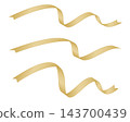 A set of long, flowing gold ribbons 143700439