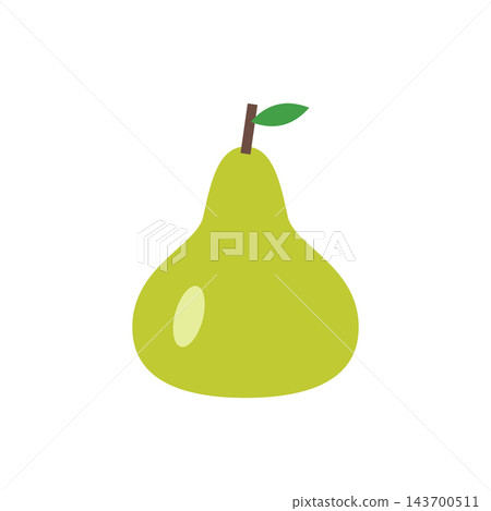 Green Pear Flat Vector Icon Green Pear Flat Vector Icon 143700511