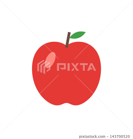 Red Apple Flat Vector Icon Red Apple Flat Vector Icon 143700520