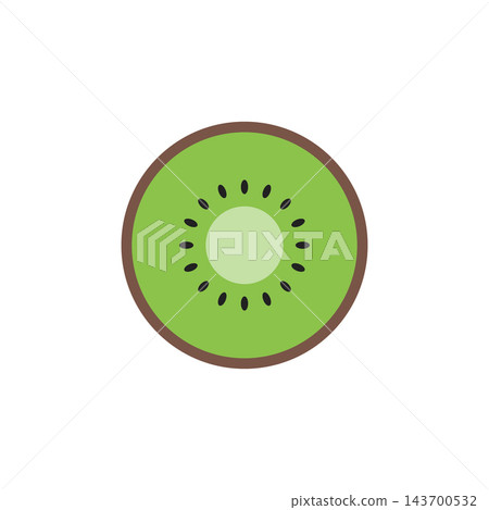 Kiwi Half Flat Vector Icon Kiwi Half Flat Vector Icon 143700532