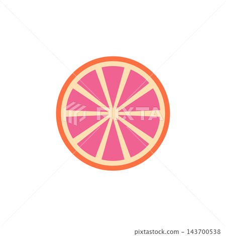Grapefruit Half Flat Vector Icon Grapefruit Half Flat Vector Icon 143700538
