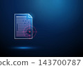 3D blue document with target. Business plan, goal setting, strategy, objective, success, marketing, focus, management, growth, achievement, planning, vision concept 143700787