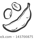 手繪筆觸風格的毛豆插圖 143700875