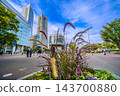 Yokohama cityscape, Japan, October 16th. View of Sakuragicho Station (Air Cabin) and Yokohama Landmark Tower. 143700880