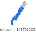 Illustrations of a can opener and a bottle opener 143701135