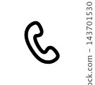 A telephone receiver icon drawn with lines. 143701530