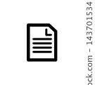 Icons of documents drawn with lines 143701534