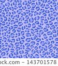 A stylish blue leopard print/animal print painted with a brush. 143701578