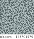 Stylish gray leopard print/animal print painted with a brush. 143701579
