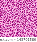 A stylish pink/purple leopard/animal print painted with a brush. 143701580