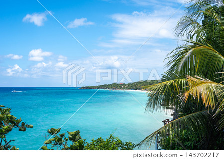 Turquoise waters at Bira Beach, Sulawesi, Indonesia coastline view 143702217