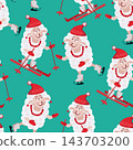 Seamless pattern sporty cartoon white sheeps 143703200