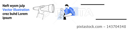 Creativity, research, exploration, analysis, innovation, problem-solving. Hand-drawn telescope beside a person using scissors. Creativity and research are highlighted Creativity, research, exploration, analysis, innovation, problem-solving. Hand-drawn telescope beside a person using scissors. Creativity and research are highlighted 143704348