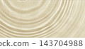 Panoramic Beige Water Surface With Concentric Ripples 143704988