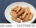 Long, thin biscuits 143706636