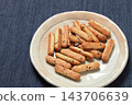 Long, thin biscuits 143706639