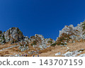 湛藍的天空俯瞰阿爾卑斯山 143707159