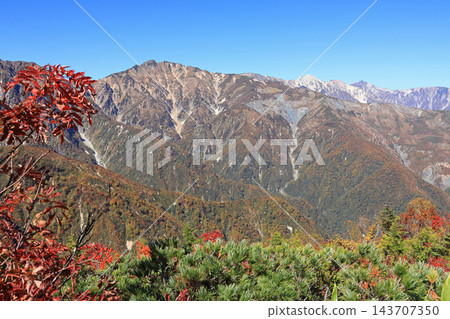 從白馬五龍的富尾嶺健行步道上可以欣賞到山景。 143707350