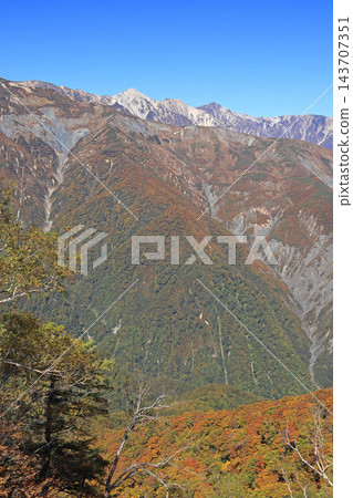 從白馬五龍的富尾嶺健行步道上可以欣賞到山景。 143707351