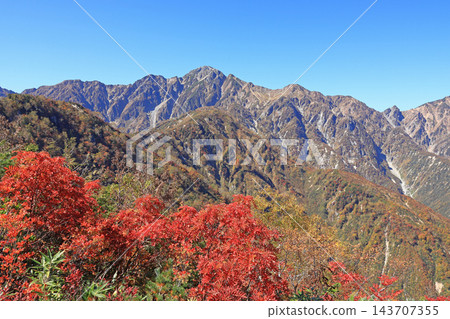 從白馬五龍的富尾嶺健行步道上可以欣賞到山景。 從白馬五龍的富尾嶺健行步道上可以欣賞到山景。 143707355