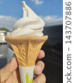 Soft serve ice cream that looks delicious 143707886