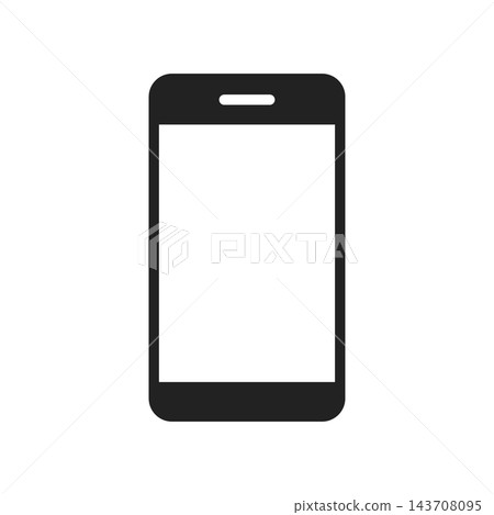 Simple smartphone icon (black) Simple smartphone icon (black) 143708095