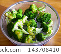 Freshly picked, freshly boiled, vibrant green broccoli. 143708410