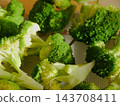 Freshly picked, freshly boiled, vibrant green broccoli. 143708411