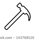 一個簡單的拔釘錘向量插圖。 143708520