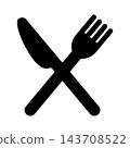 向量刀叉用餐圖標 143708522