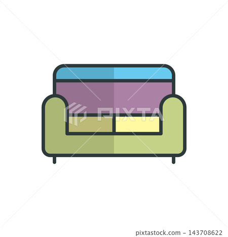 Sofa furniture icon vector design templates simple and modern Sofa furniture icon vector design templates simple and modern 143708622