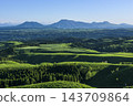 View of the Aso Five Peaks from Taketa City, Oita Prefecture 143709864