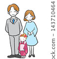 3-year-old's Shichi-Go-San celebration: commemorative photos with family. 143710464