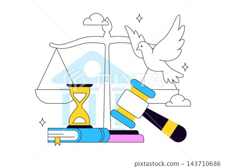 International Day of Neutrality Vector Illustration Featuring a Dove of Peace, Justice Scales, Open Book, Global Harmony, and Diplomacy International Day of Neutrality Vector Illustration Featuring a Dove of Peace, Justice Scales, Open Book, Global Harmony, and Diplomacy 143710686