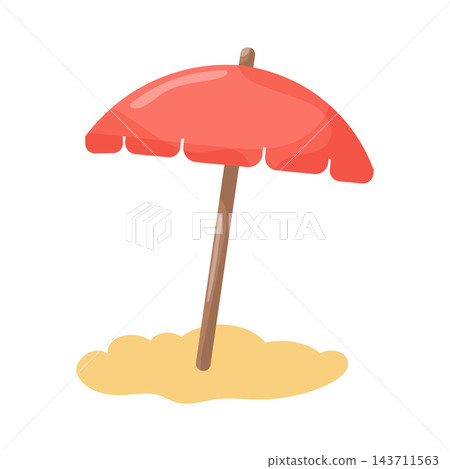 Illustration of Beach Umbrella Illustration of Beach Umbrella 143711563