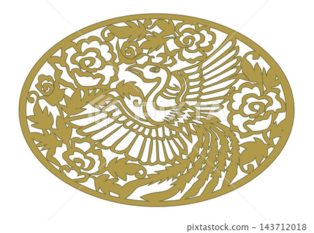 Phoenix and peony openwork Phoenix and peony openwork 143712018