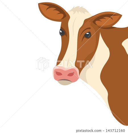cow head cartoon vector illustration element design cow head cartoon vector illustration element design 143712160