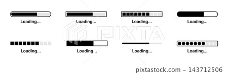 Minimal Loading Progress Bar Collection with Different Horizontal Indicators, Percentage Completion Designs, UI Preloader Elements and Website Interface Status Controls for Digital Applications Minimal Loading Progress Bar Collection with Different Horizontal Indicators, Percentage Completion Designs, UI Preloader Elements and Website Interface Status Controls for Digital Applications 143712506